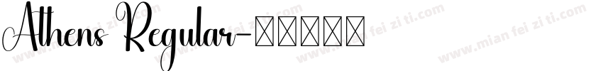 Athens Regular字体转换